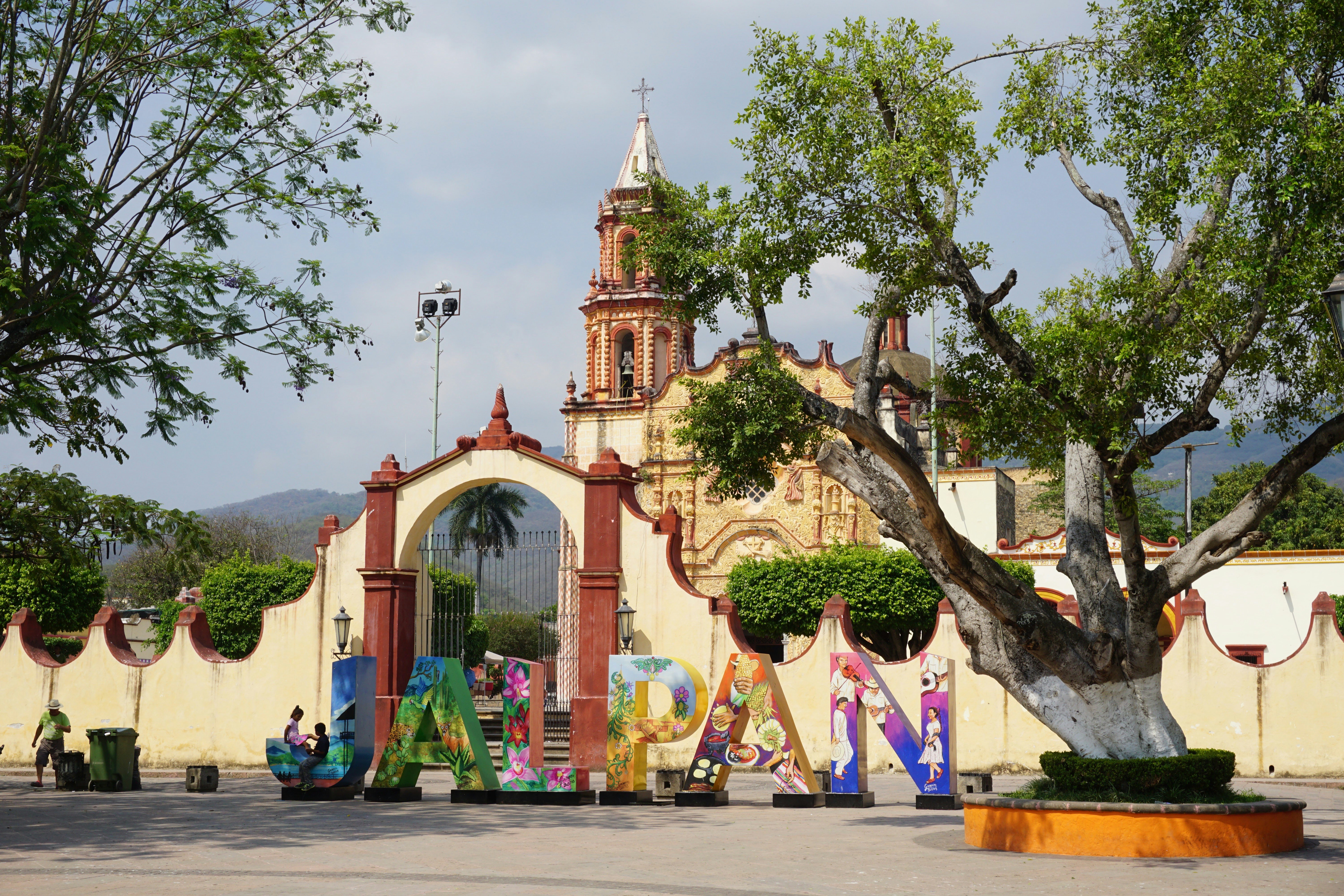 Church in city center of Jalpan de Serra, Queretaro in Mexico.