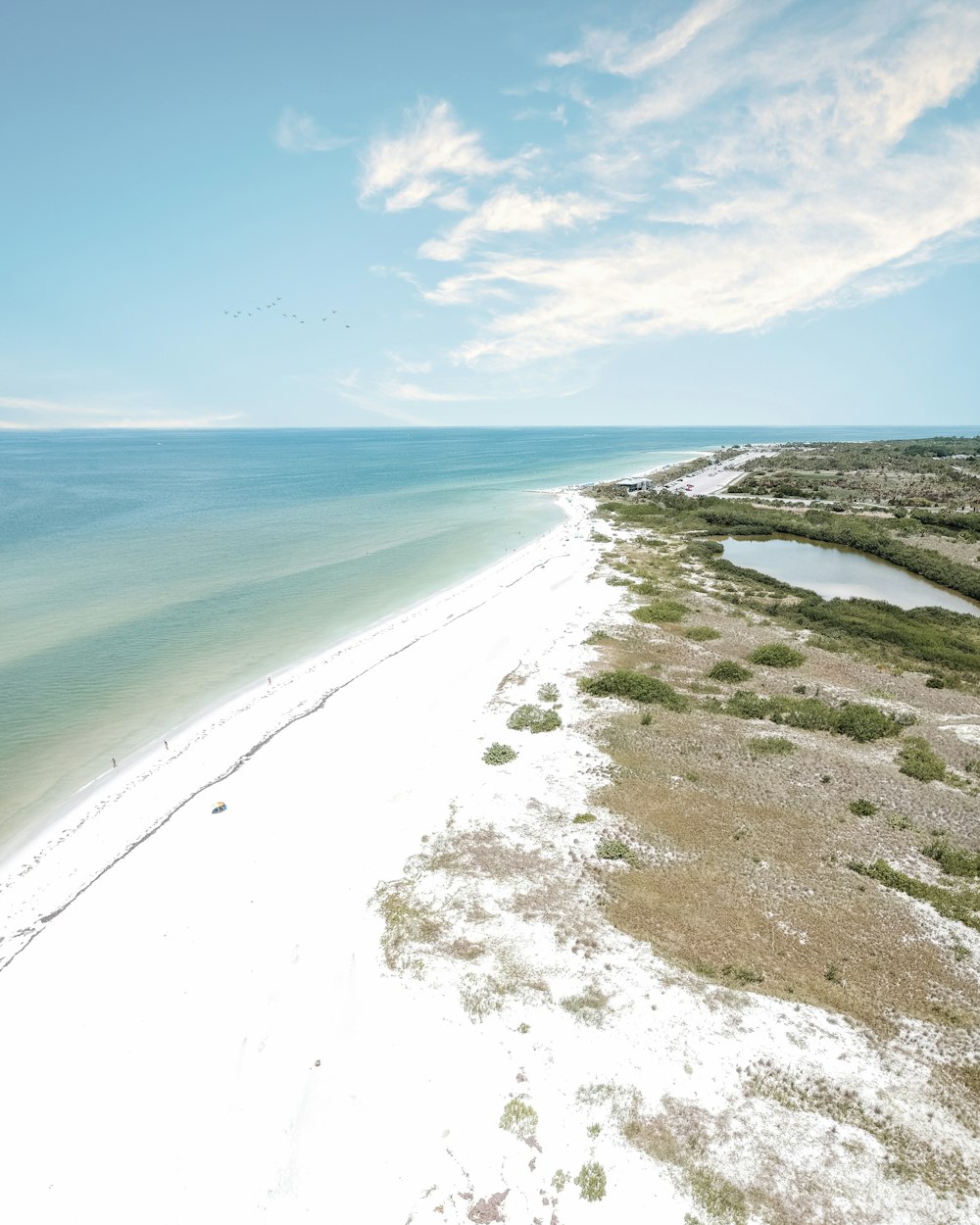 white sand beach during daytime