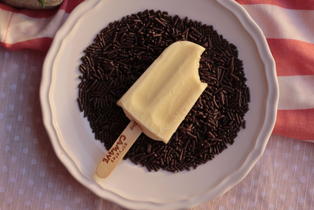 chocolate cake on white ceramic plate