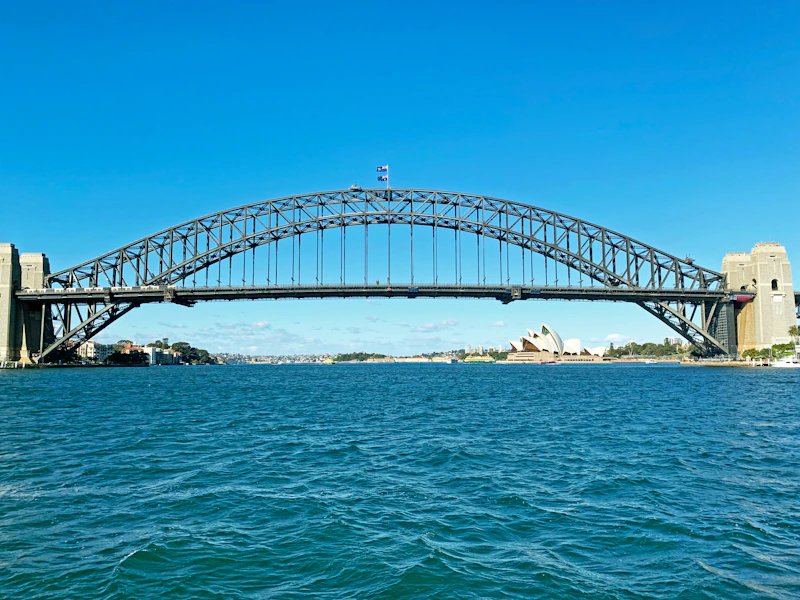 Sydney Harbour Bridge over the sea