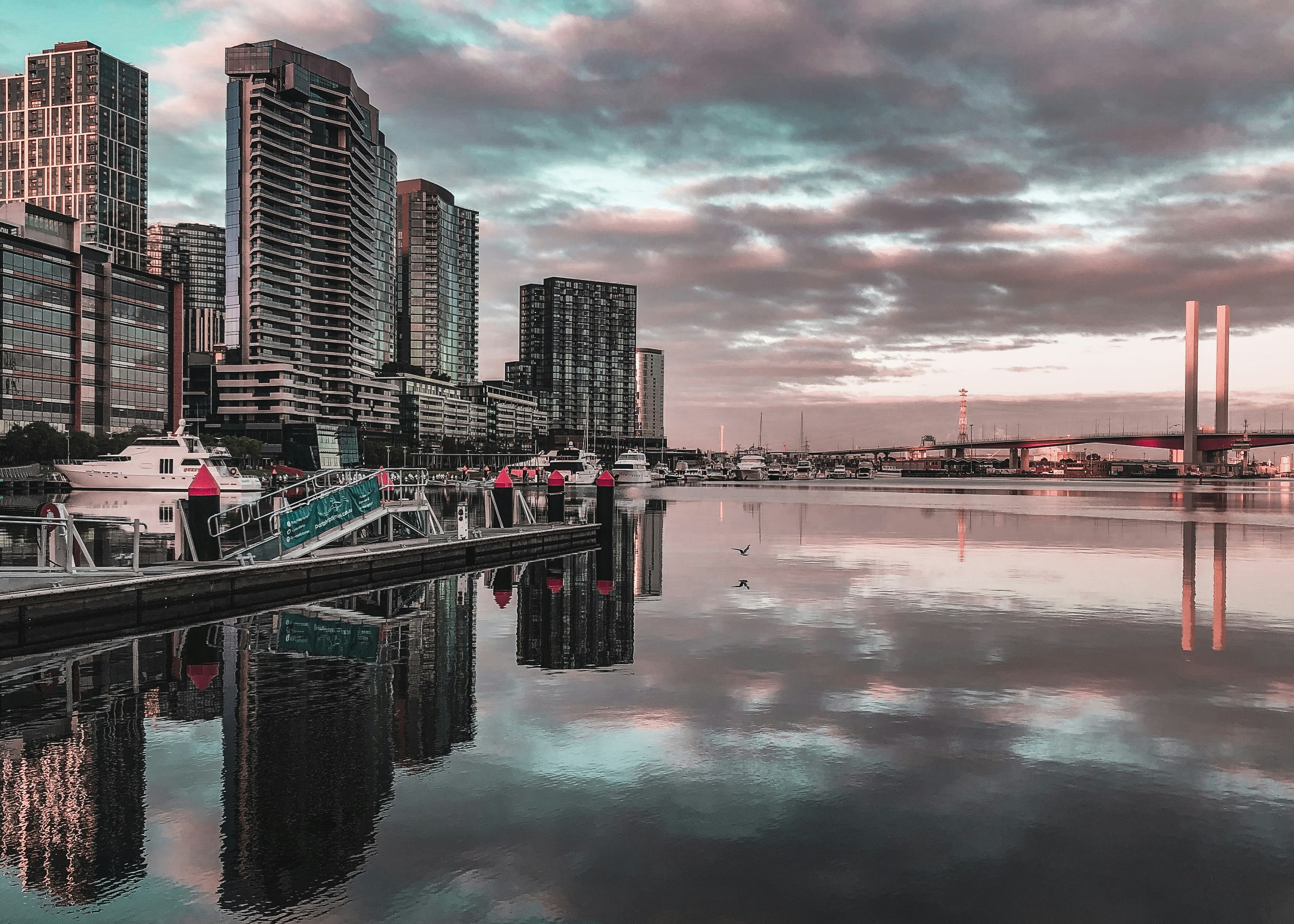 city skyline across body of water during night time