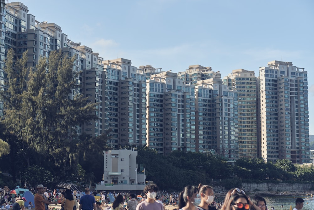 日中の公園にいる人々