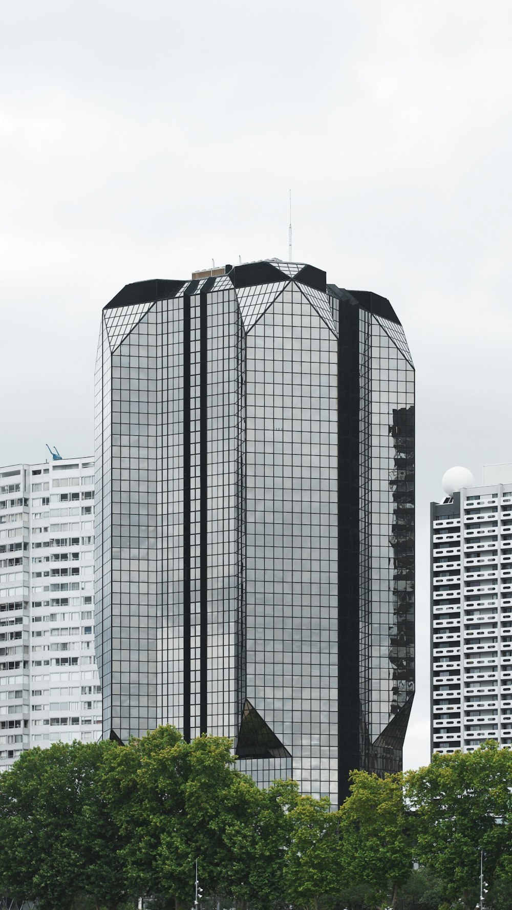 white and black high rise building