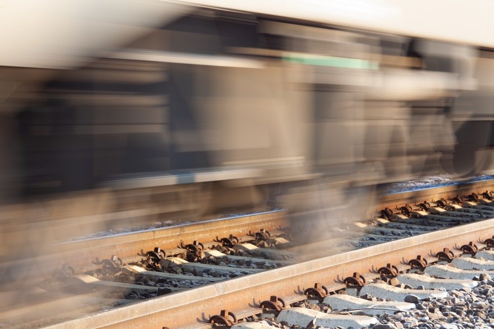 brown and black train rail