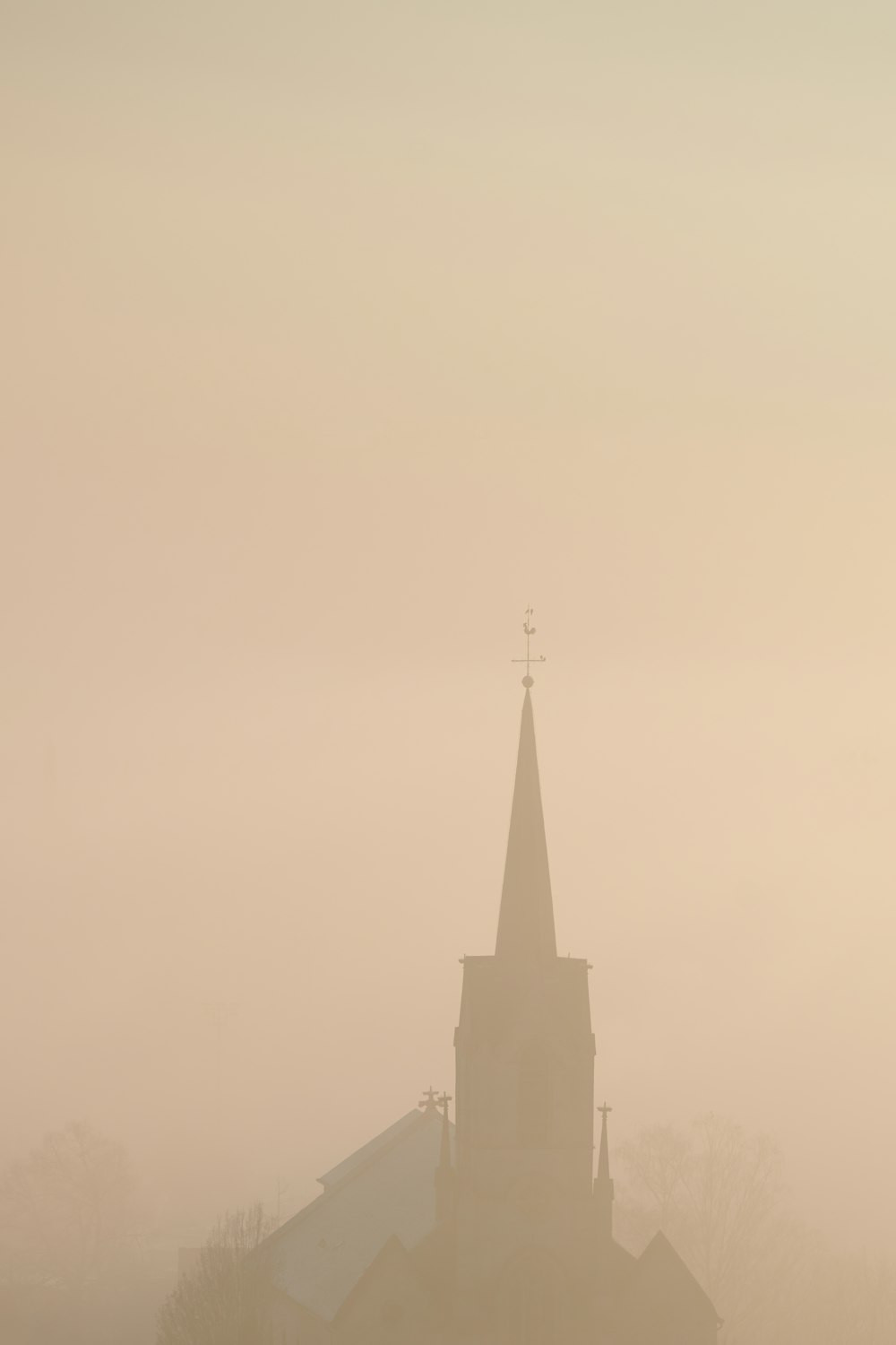 silhouette of building during daytime