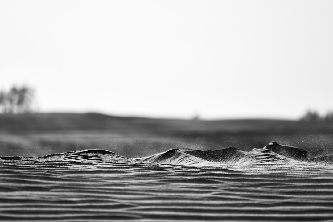 grayscale photo of water wave