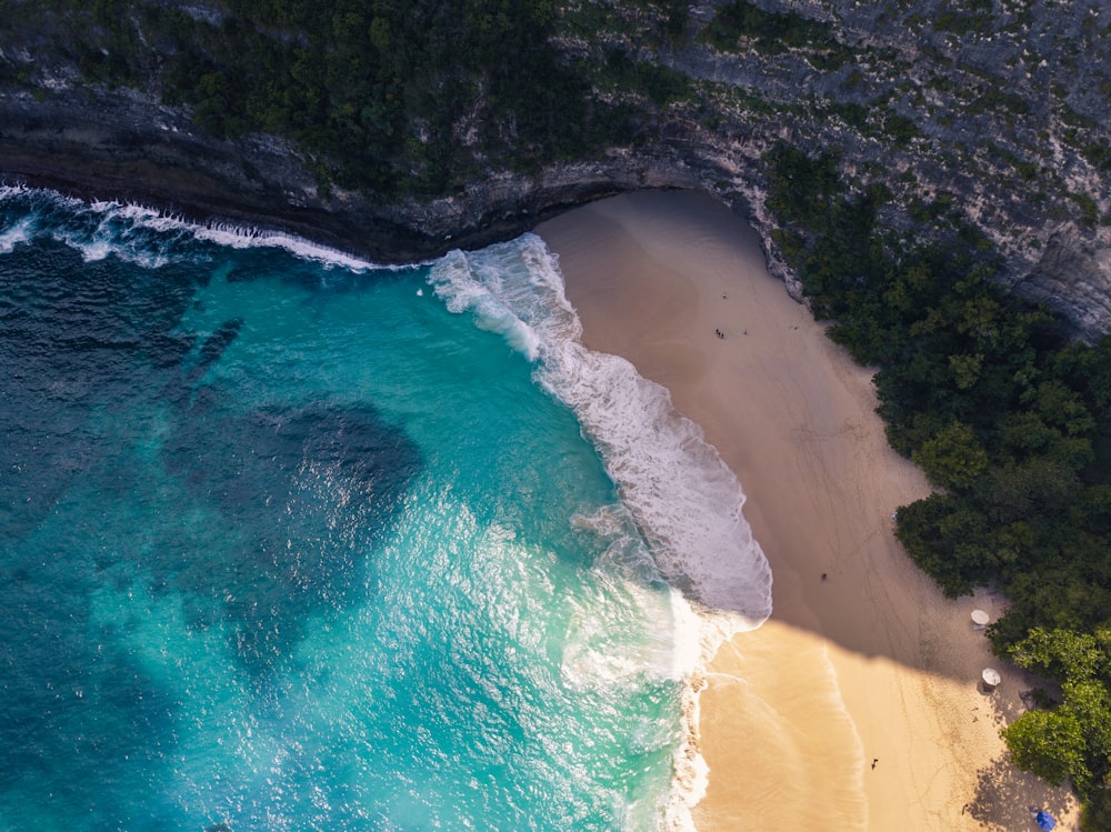 aerial view of beach during daytime