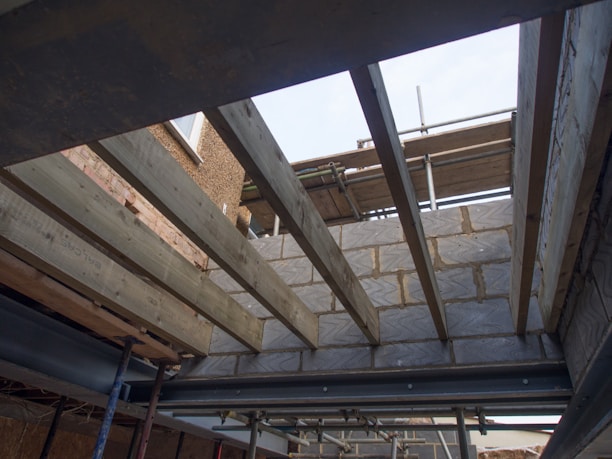 brown wooden roof during daytime