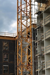 yellow and gray metal tower