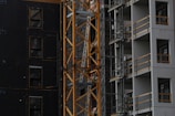 yellow and red metal ladder