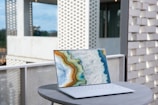 A sleek laptop adorned with a vibrant skin design.