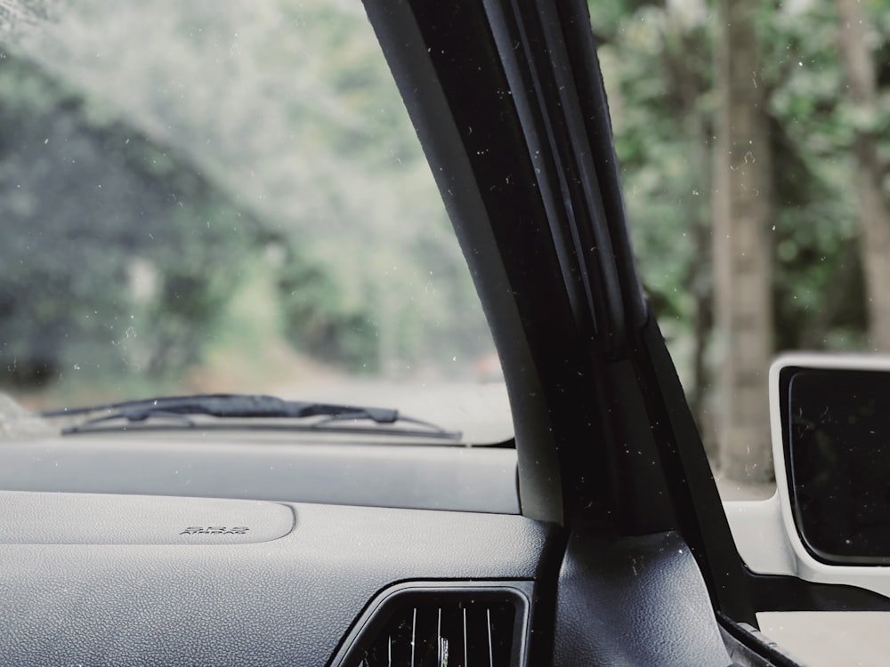 black and gray car door