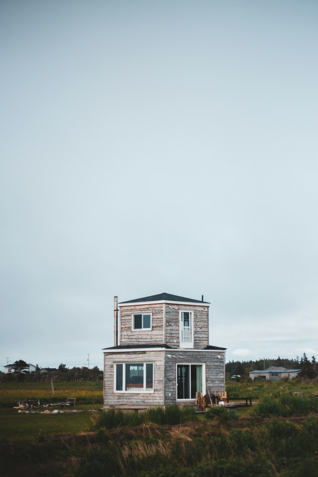 white concrete building under white sky during daytime