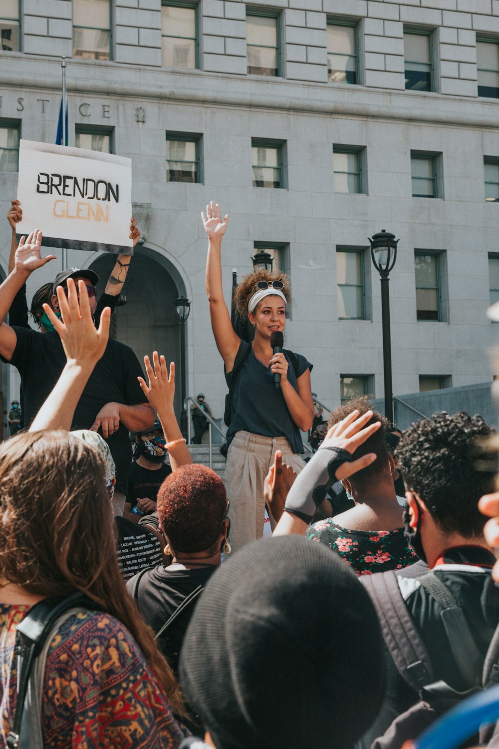 people in a peaceful protest during daytime