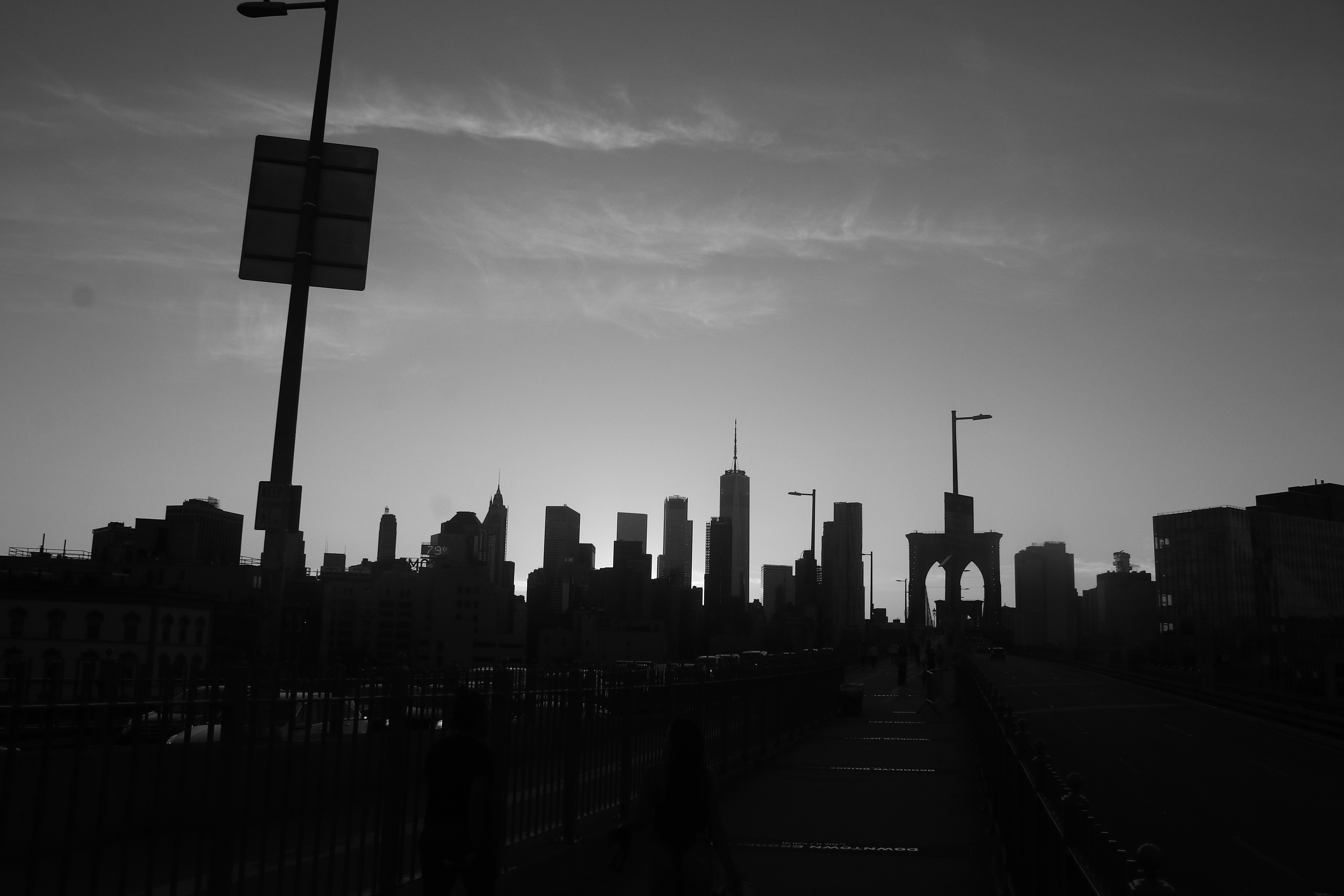 silhouette of city buildings during sunset