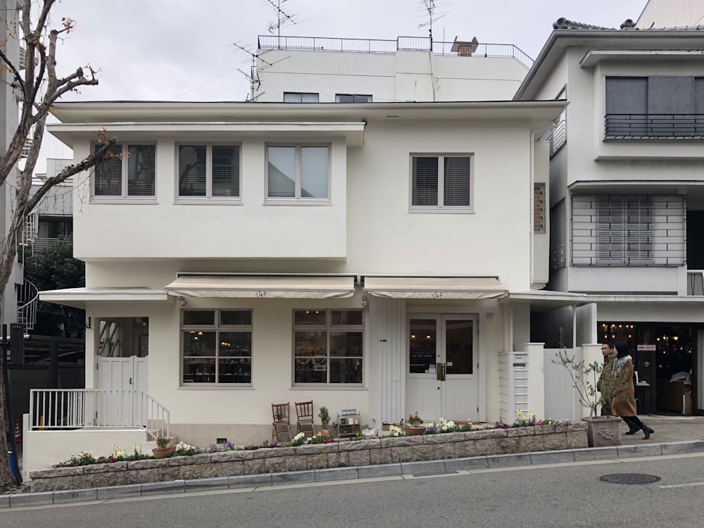 white and brown concrete house