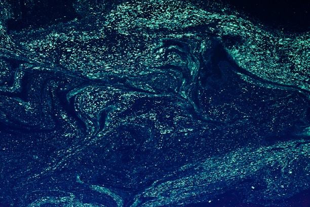 blue and white abstract painting