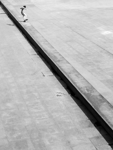 Bare gray concrete garage floor