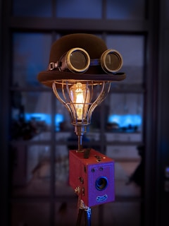red and black lamp turned off