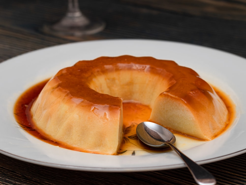 bread on white ceramic plate