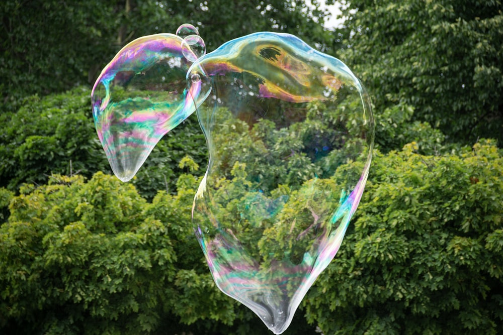 bulle dans les airs pendant la journée
