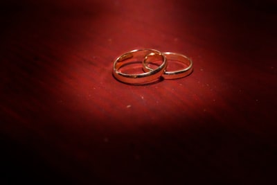 silver ring on brown wooden table symbolic teams background