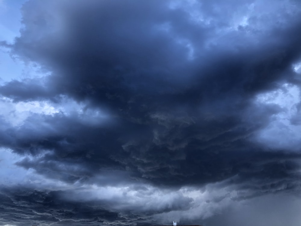 white clouds and blue sky