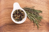 spices on a table, in a bowl