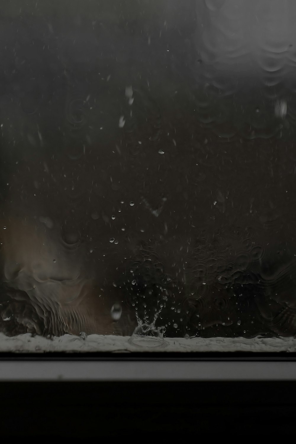 water droplets on clear glass