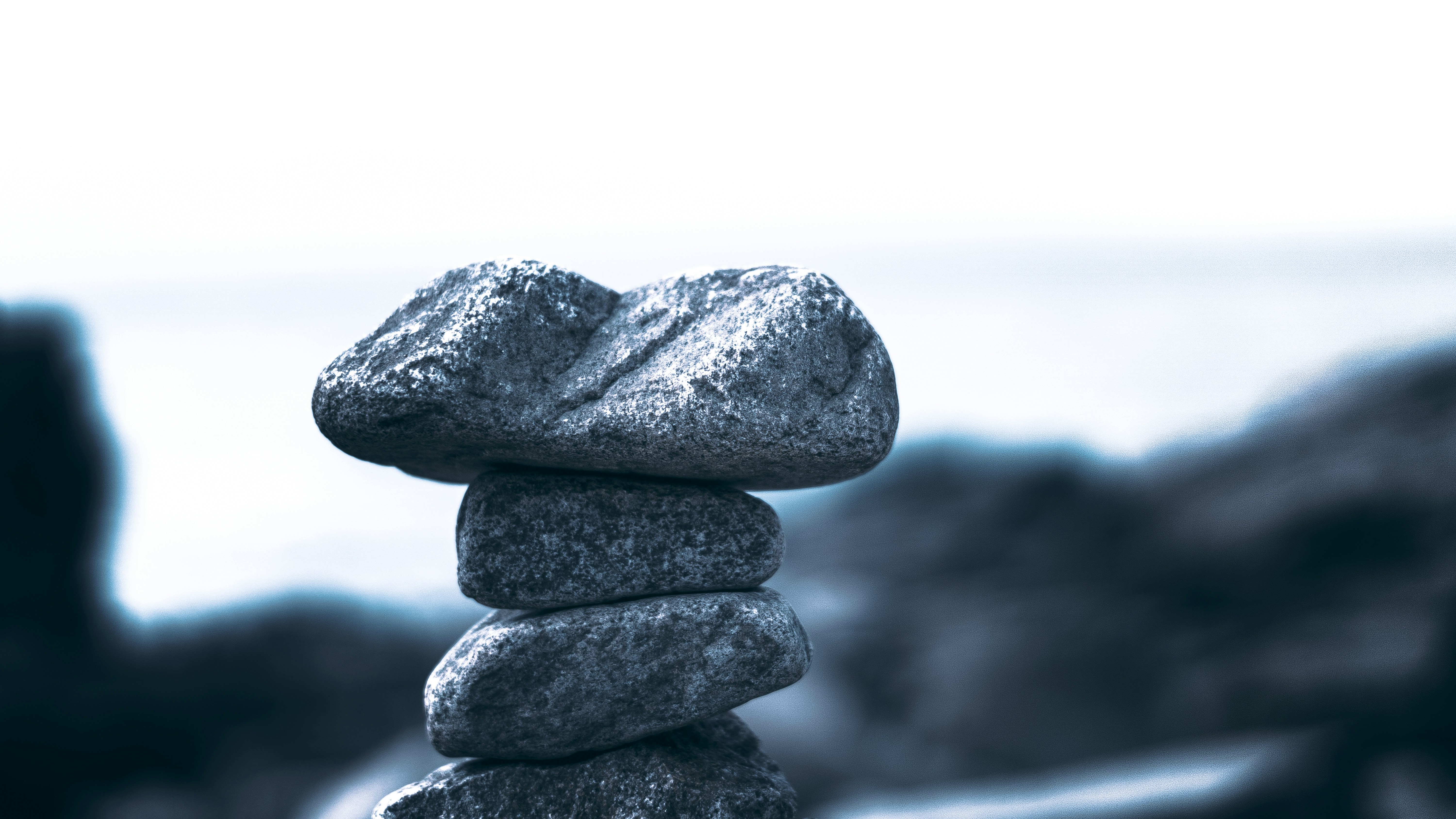 gray and black stone stack