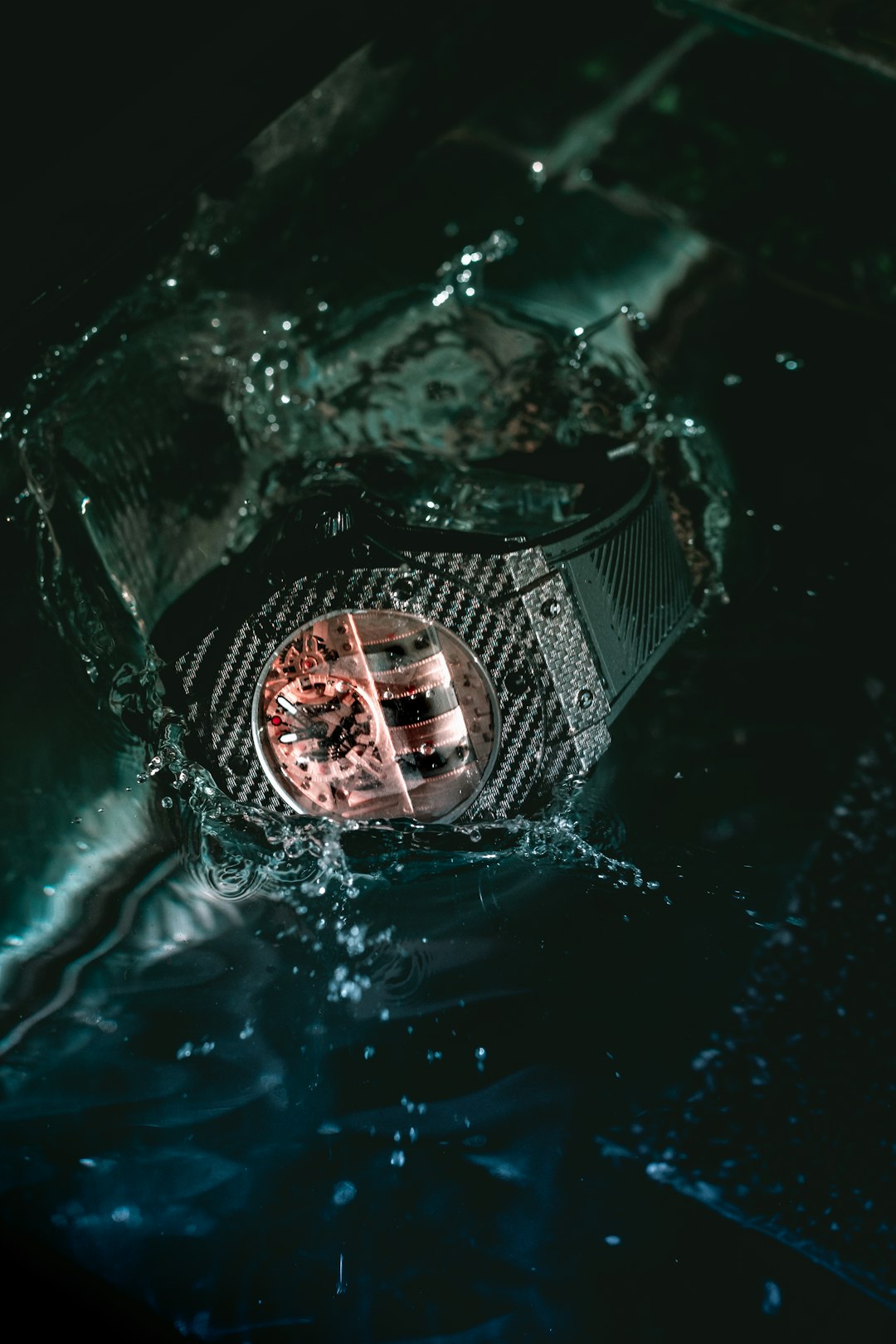 water drop on clear glass