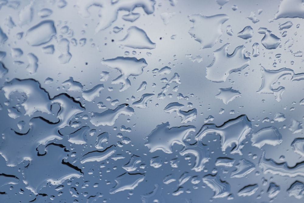 water droplets on glass panel