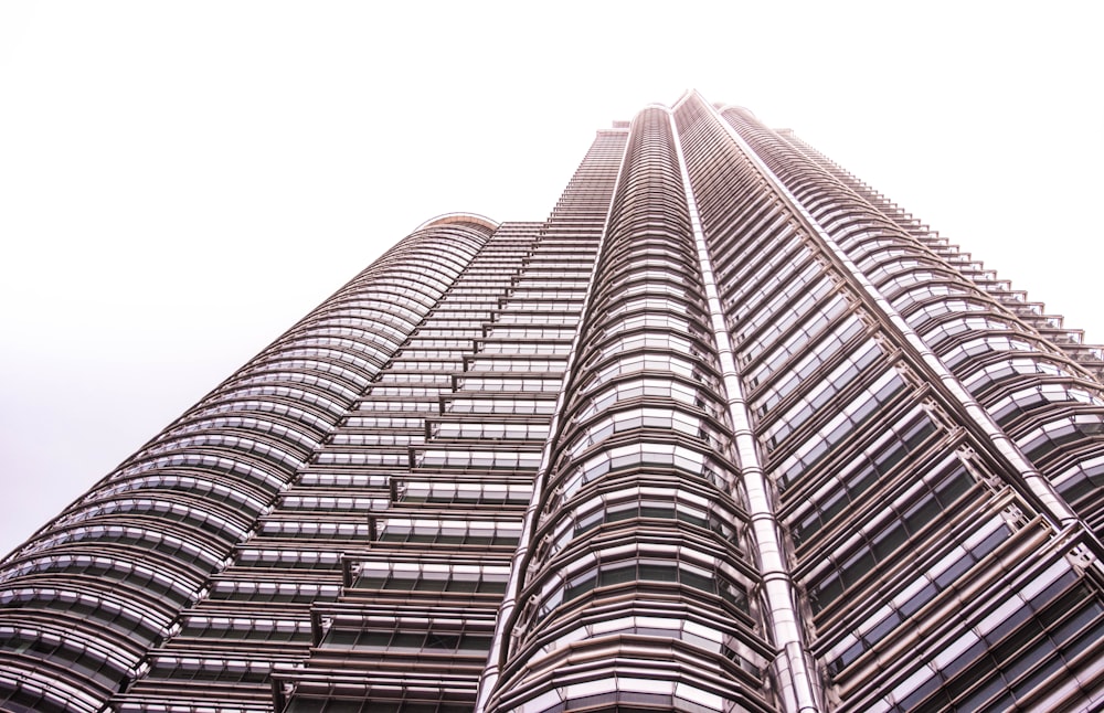 low angle photography of high rise building