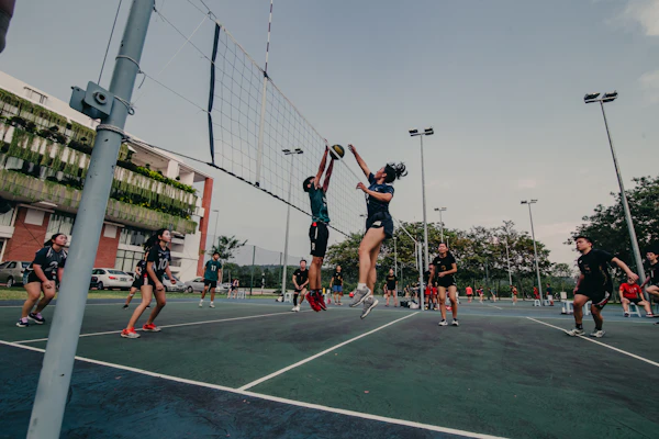 Beach Volleyball Action