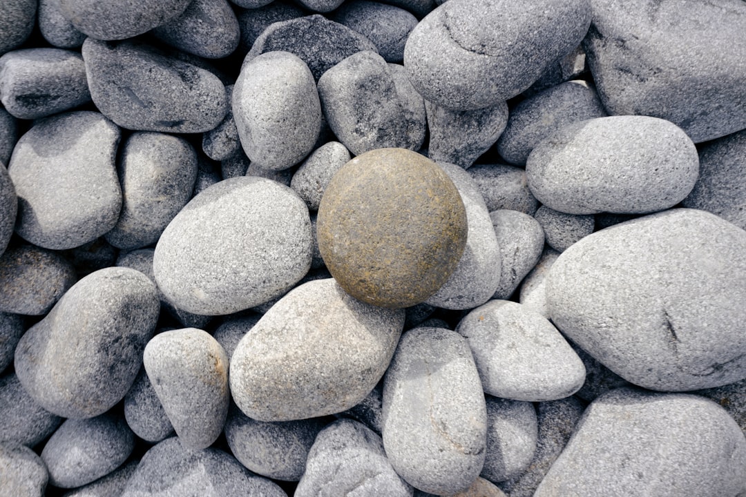 gray and yellow stone fragments