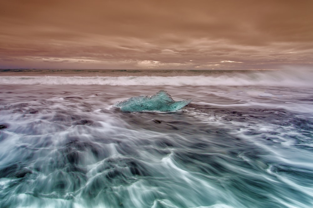 Onde del mare che si infrangono sulla riva durante il giorno