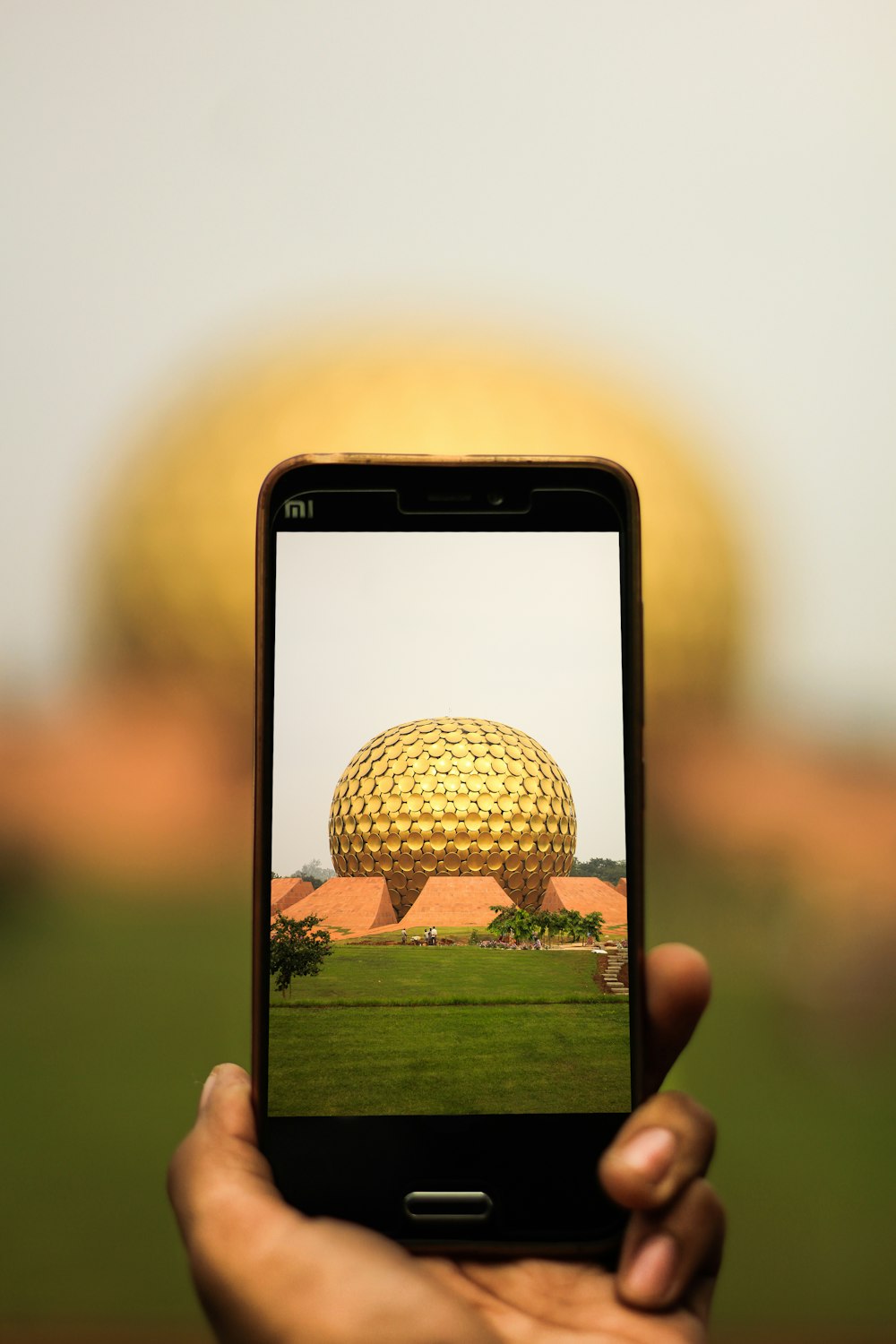 person holding black smartphone taking photo of white and brown egg