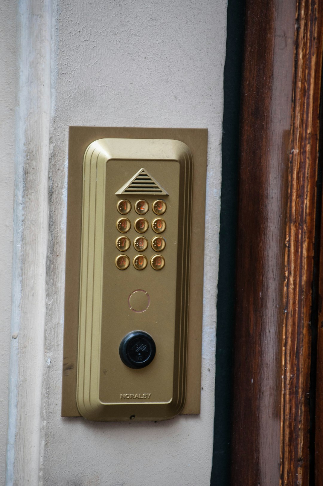 brown and gray combination lock