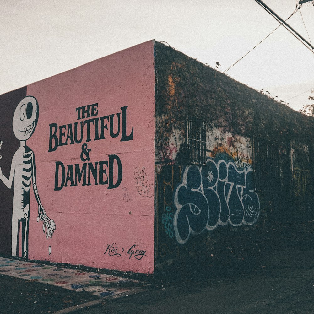 white and red wall graffiti