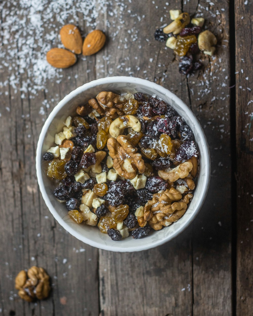 white ceramic bowl with food