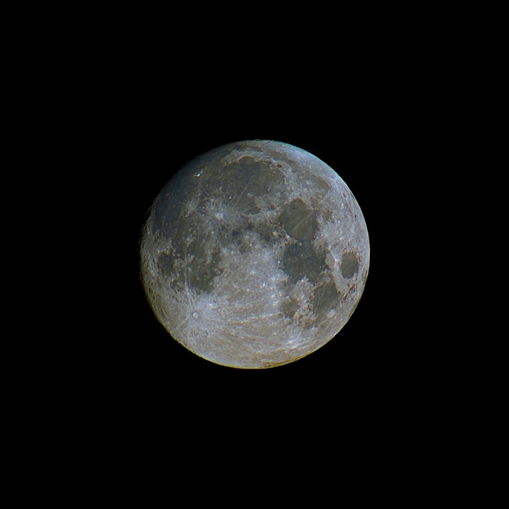 full moon in dark room