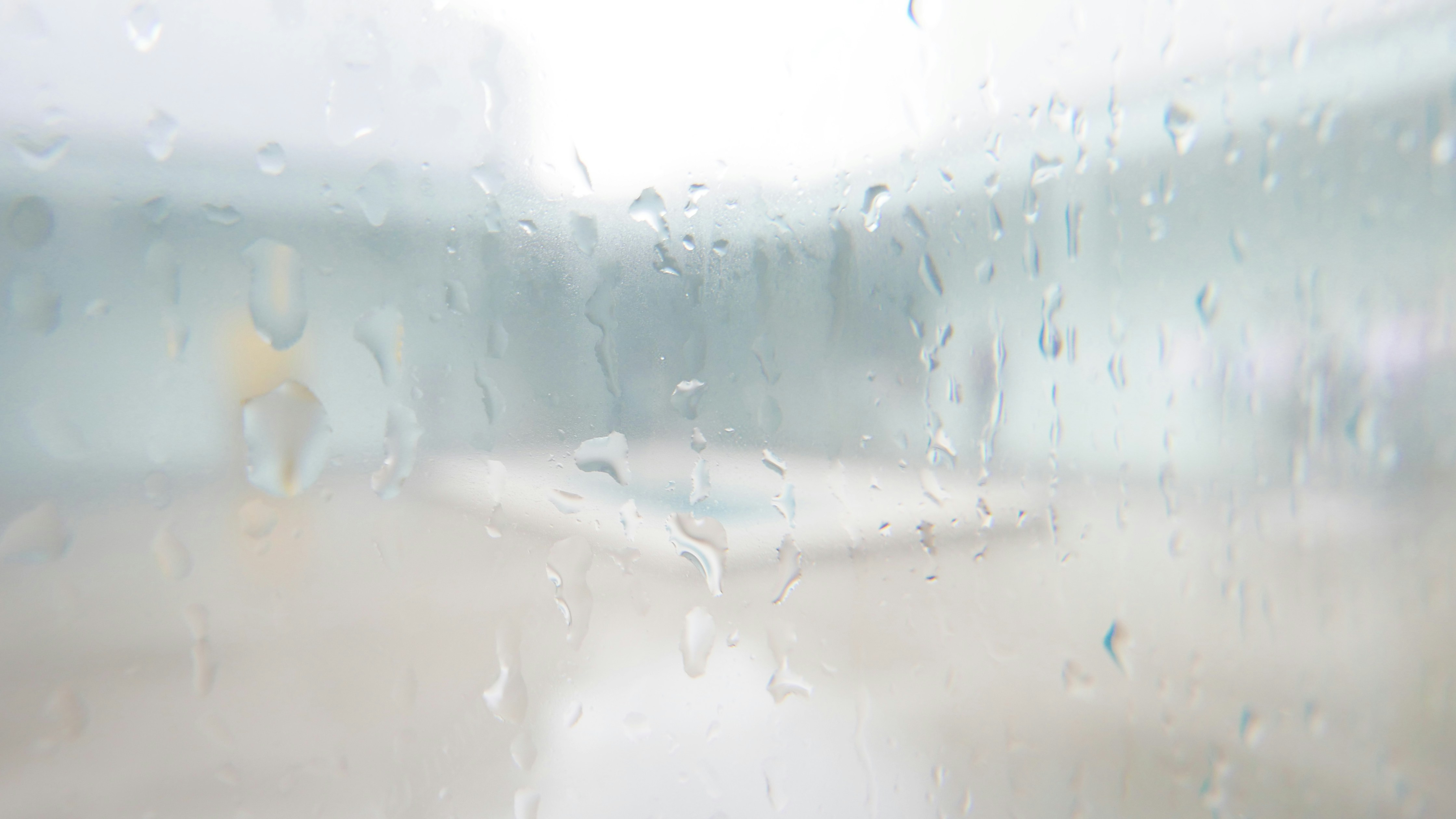 Water droplets on glass