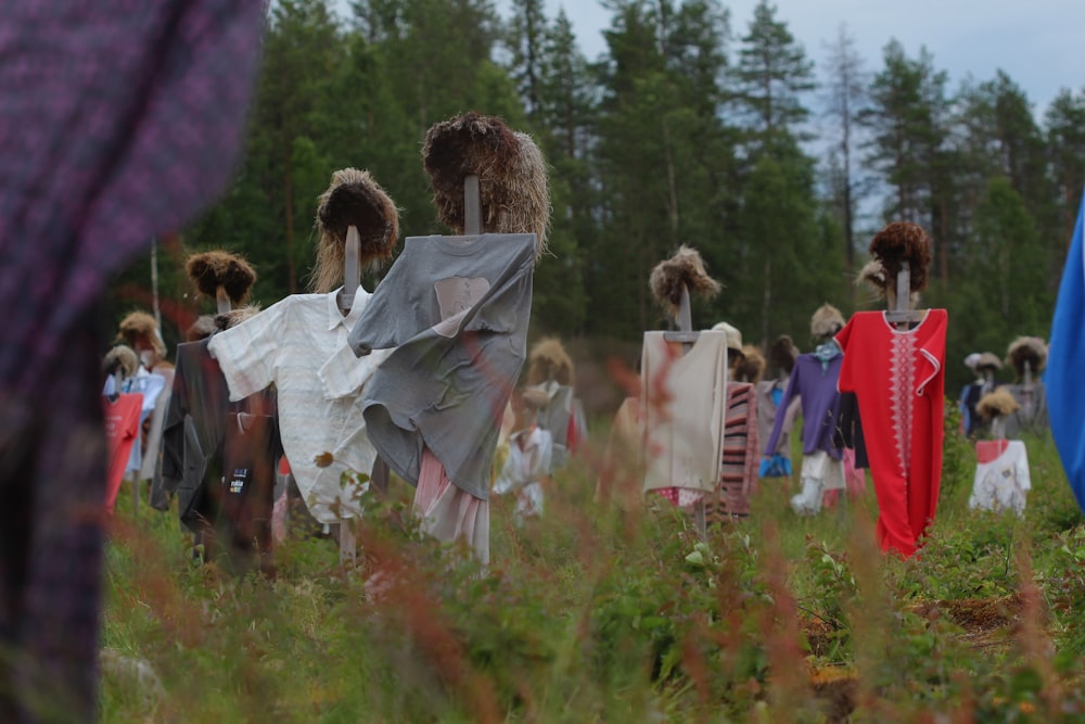 personnes marchant sur un champ d’herbe verte pendant la journée