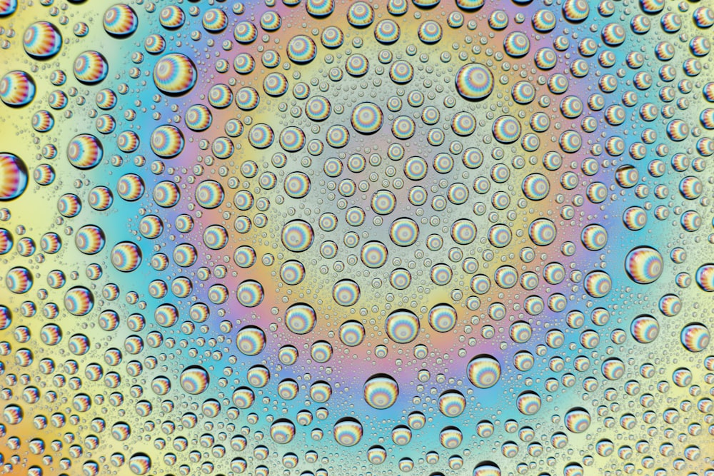 water droplets on glass panel