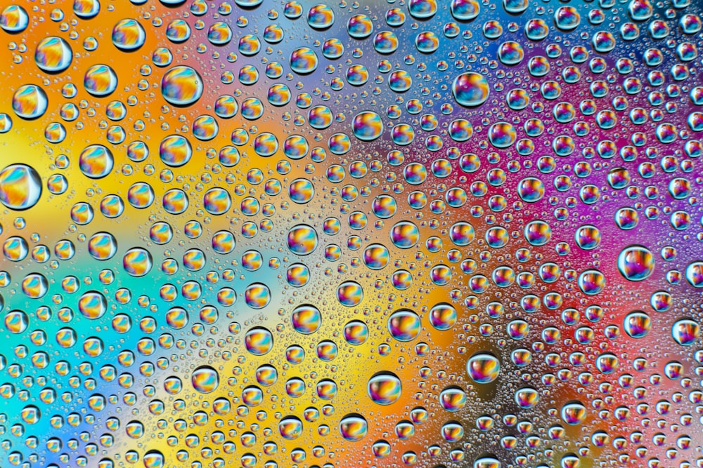 water droplets on glass panel