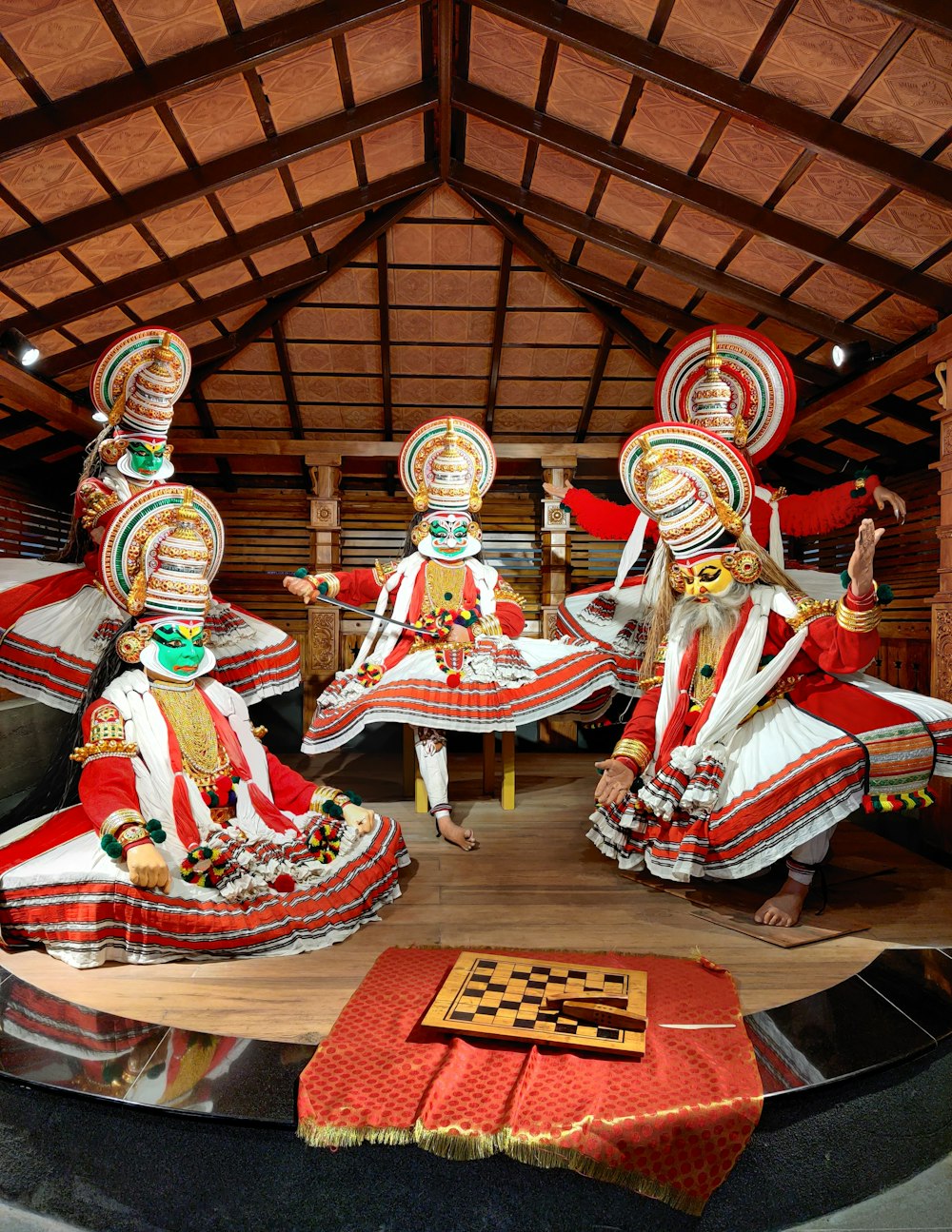 hindu deity figurine on red table