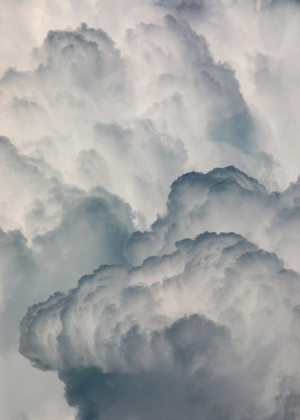 white clouds and blue sky