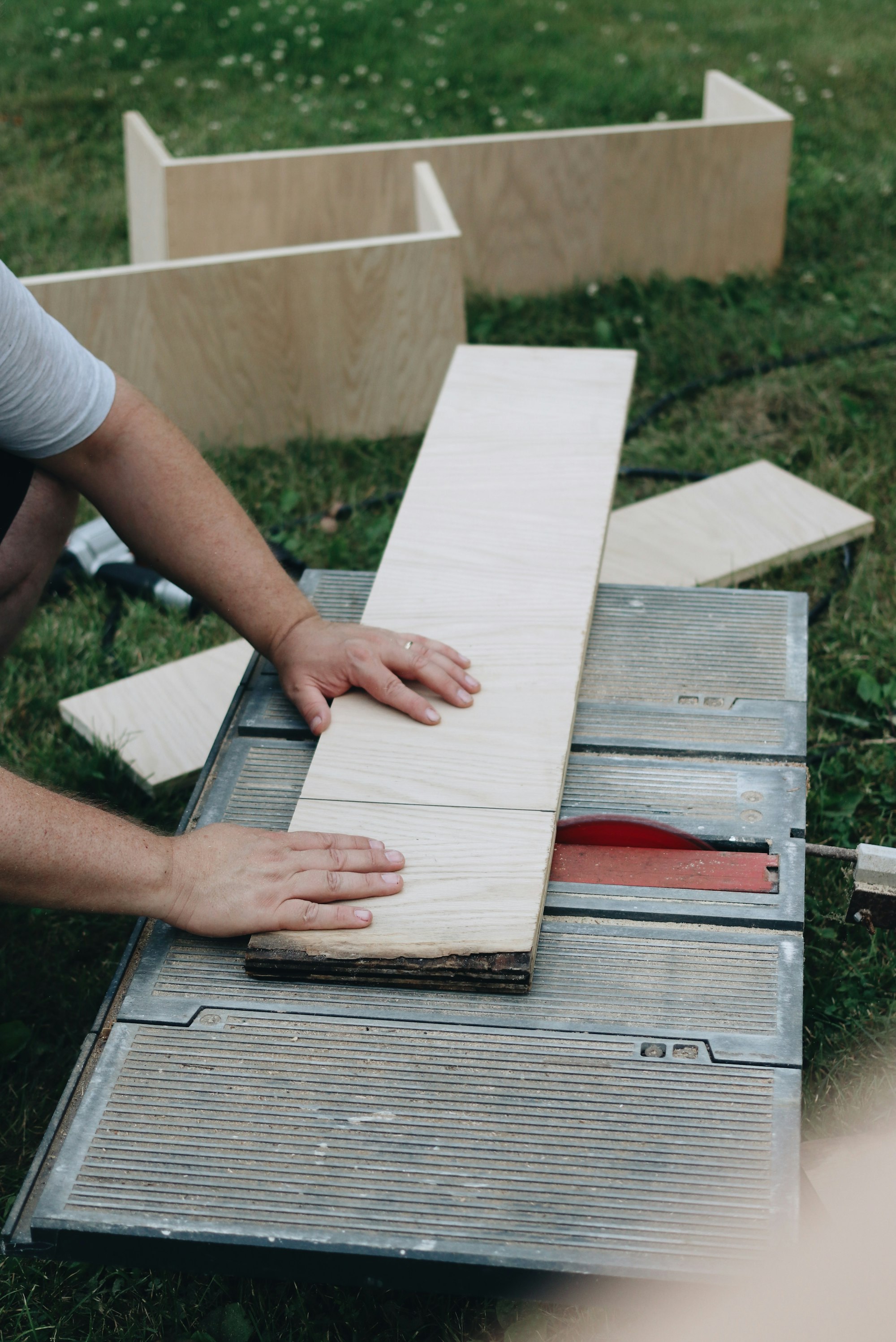 Man using a table saw