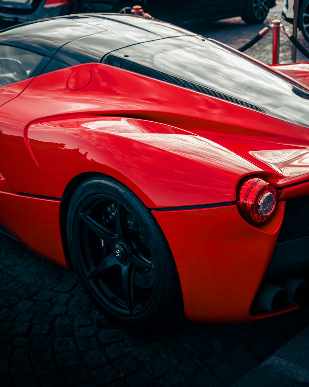 red ferrari 458 italia on road