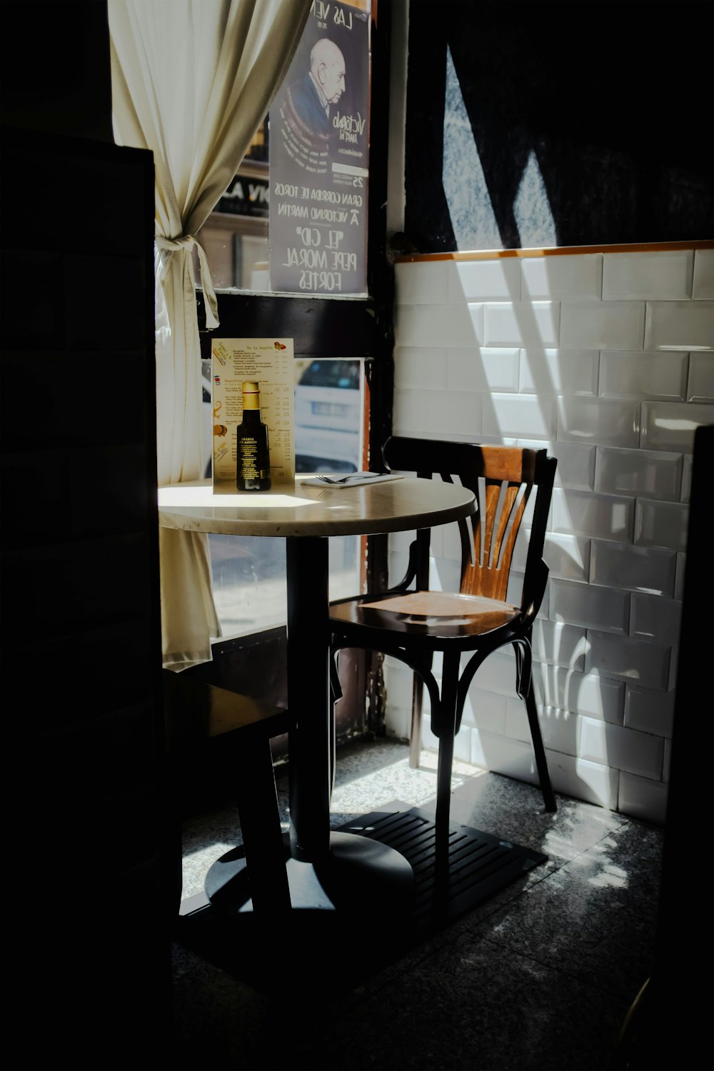 brown wooden table and chairs